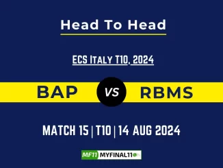 BAP vs RBMS Player Battle, Head to Head Team Stats, Player Record