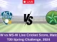 AM-W vs MS-W Live Cricket Score, Match 5, T20 Spring Challenge, 2024