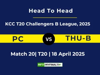PC vs THU-B Player Battle, Head to Head KCC T20 Challengers B League, 2025
