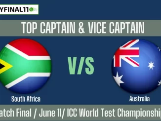 SA vs AUS Top 3 Captain and Vice-Captain Pick Final ICC World Test Championship