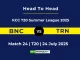 BNC vs TRN Player Battle & Head to Head Team KCC T20 Summer League 2025