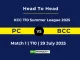 PC vs BCC Player Battle & Head to Head KCC T10 Summer League 2025